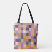 Geometrische aarde van het kleurenbord Paars Tote Bag (Achterkant)