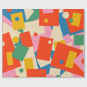 Geometrische Abstract modern patroon van 80 jaar,  Cadeaupapier (Vlak)