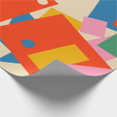 Geometrische Abstract modern patroon van 80 jaar,  Cadeaupapier (Hoek)