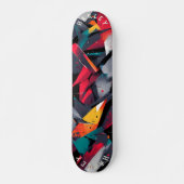 Geometrische Abstract Skateboard - Krachtige Moder (Voorkant)