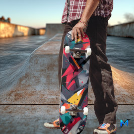Geometrische Abstract Skateboard - Krachtige Moder