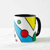 [Geometrische Abstracte #1] Koffie voor oude prima Mok (Voorkant rechts)