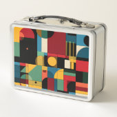 Geometrische Abstracte Aangepaste Naam Metalen Lun (Achterkant)