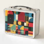 Geometrische Abstracte Aangepaste Naam Metalen Lun (Voorkant)