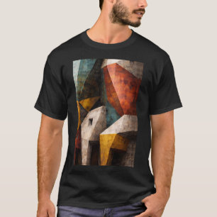 Geometrische Abstracte Architectuur Wandkunst T-shirt