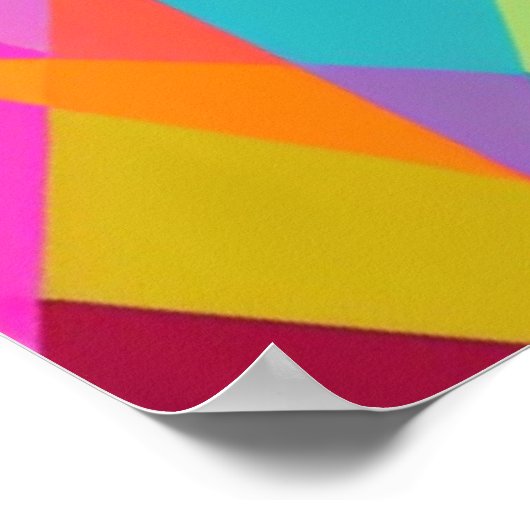 Geometrische Abstracte Art AI Art Poster (Hoek)