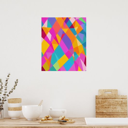 Geometrische Abstracte Art AI Art Poster (Keuken)