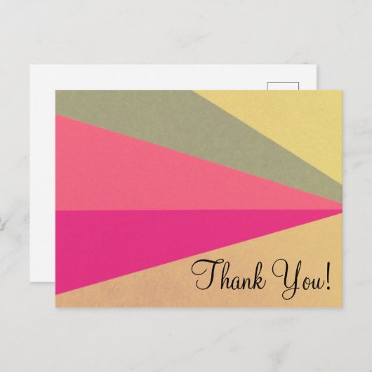 Geometrische Abstracte bedankt kaart (Voorkant / Achterkant)