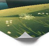 Geometrische Abstracte berg Modern Pastel Minimal Poster (Hoek)