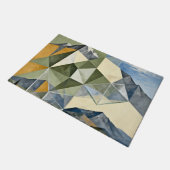 Geometrische Abstracte Berglandschap Deurmat (Schuin)