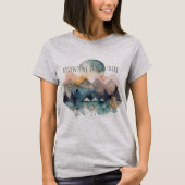 Geometrische abstracte bergvrouwen t-shirt (Voorkant)