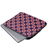 Geometrische Abstracte Bloem Laptop Sleeve (Voorkant onderkant)