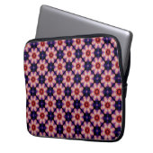 Geometrische Abstracte Bloem Laptop Sleeve (Voorkant Links)