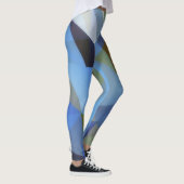 Geometrische Abstracte Blue Green Art Leggings (Rechts)