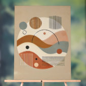 Geometrische Abstracte Boho Art Print Acryl Bord (Neutraal)