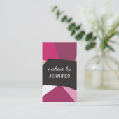 Geometrische Abstracte Bold MODERN Makeup Artist Visitekaartje (Staand voorkant)