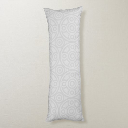 Geometrische Abstracte cirkel verbindt grijze mama Lichaamskussen (Achterkant (Verticaal))