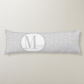 Geometrische Abstracte cirkel verbindt grijze mama Lichaamskussen (Voorkant)