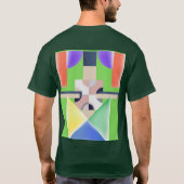GEOMETRISCHE ABSTRACTE DIGITALE KUNST T-SHIRT (Achterkant)