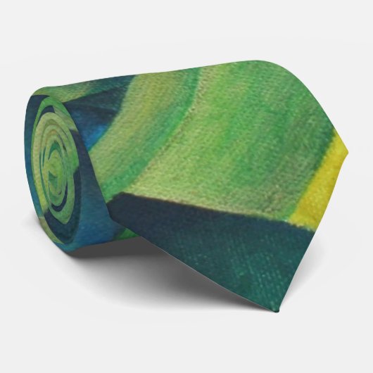 Geometrische Abstracte dorpsvrouw en hoofddoek Stropdas (Opgerold)