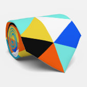 Geometrische Abstracte driehoekspatroon Stropdas (Opgerold)