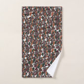 Geometrische Abstracte elegante Art Deco Bad Handdoek (Handdoek)