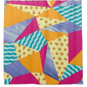 Geometrische, abstracte elementen: decoratief naad douchegordijn (Voorkant)