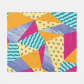 Geometrische, abstracte elementen: decoratief naad fleece deken (Voorkant (Horizontaal))