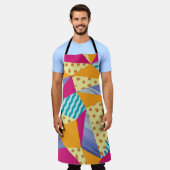 Geometrische, abstracte elementen: decoratief naad schort (Gedragen)
