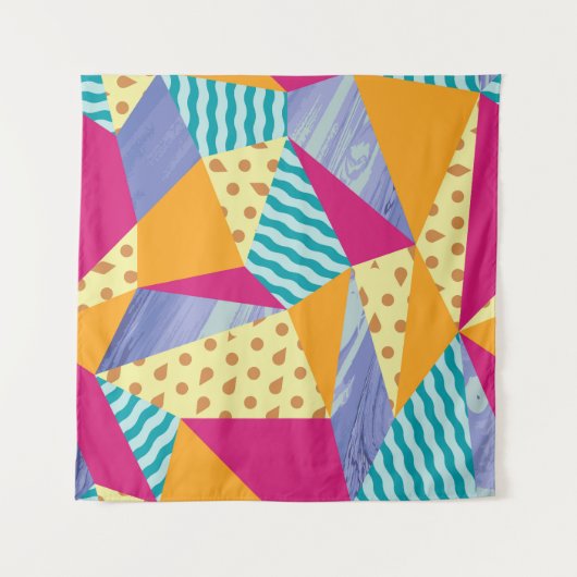 Geometrische, abstracte elementen: decoratief naad wandkleed (Voorkant (horizontaal))