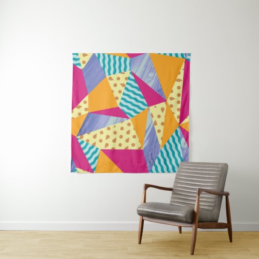 Geometrische, abstracte elementen: decoratief naad wandkleed (In Situ (horizontaal))