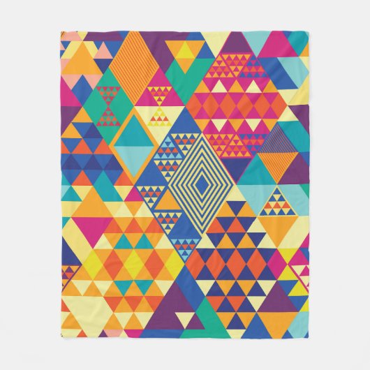 Geometrische, abstracte elementen, patroon. fleece deken (Voorkant)