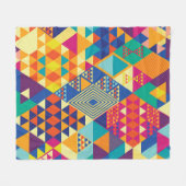 Geometrische, abstracte elementen, patroon. fleece deken (Voorkant (Horizontaal))