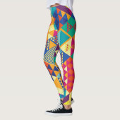Geometrische, abstracte elementen,  patroon. leggings (Links)