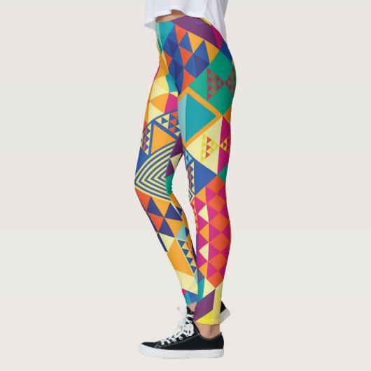 Geometrische, abstracte elementen, patroon. leggings (Links)