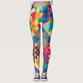 Geometrische, abstracte elementen, patroon. leggings (Voorkant)