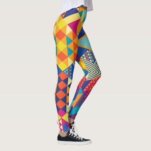 Geometrische, abstracte elementen, patroon. leggings (Rechts)