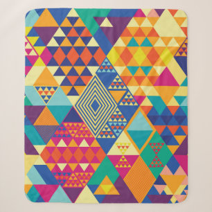 Geometrische, abstracte elementen,  patroon. sherpa deken