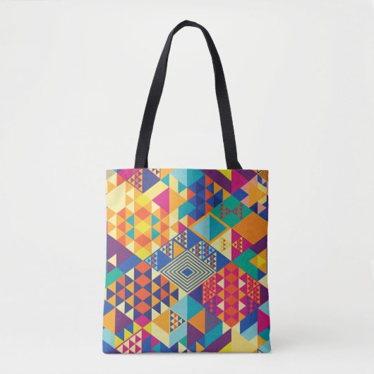 Geometrische, abstracte elementen,  patroon. tote bag (Voorkant)