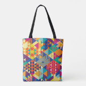 Geometrische, abstracte elementen,  patroon. tote bag (Achterkant)