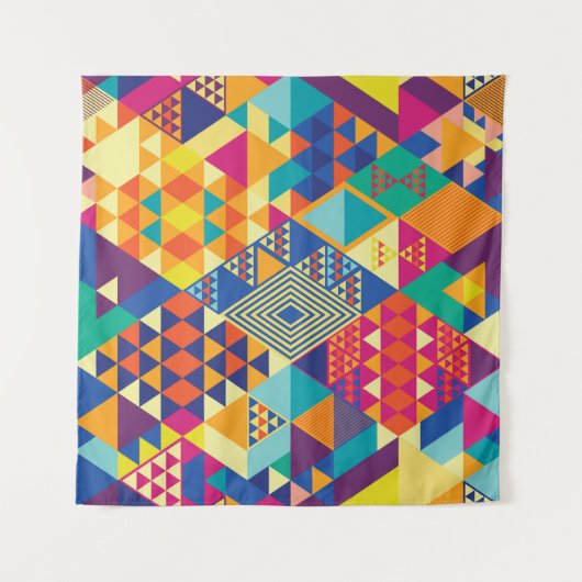Geometrische, abstracte elementen,  patroon. wandkleed (Voorkant)