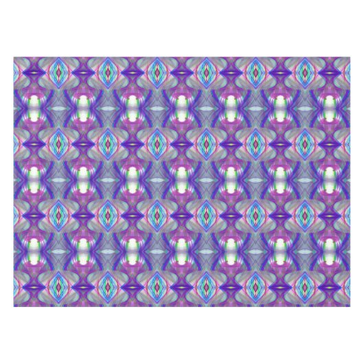 Geometrische abstracte fractale golven tafelkleed (Voorkant (Horizontaal))