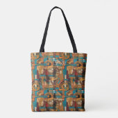 Geometrische Abstracte gepersonaliseerde Canvas ta Tote Bag (Achterkant)
