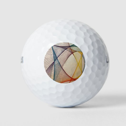 Geometrische Abstracte golfbal Golfballen (Voorkant)