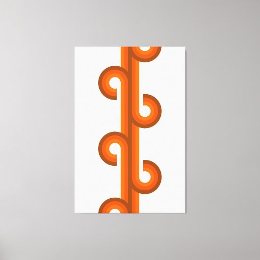 Geometrische Abstracte golfstrepen Fusion kunstpat Canvas Afdruk (Voorkant)