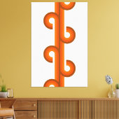 Geometrische Abstracte golfstrepen Fusion kunstpat Canvas Afdruk (Insitu (Woonkamer))