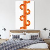 Geometrische Abstracte golfstrepen Fusion kunstpat Canvas Afdruk (Insitu (Slaapkamer))