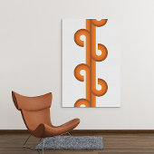 Geometrische Abstracte golfstrepen Fusion kunstpat Canvas Afdruk