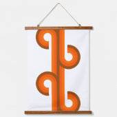 Geometrische Abstracte golfstrepen Fusion kunstpat Hangend Wandkleed (Voorkant)