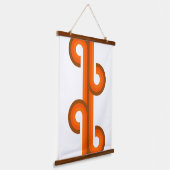 Geometrische Abstracte golfstrepen Fusion kunstpat Hangend Wandkleed (Gebogen)